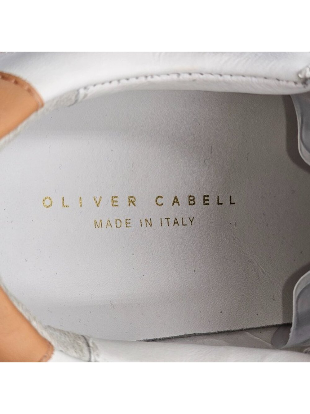 NWOB Oliver Cabell Women Low 1 LEEDS White Leather Sneakers Glitter  Sz 5.5 2254 - Picture 16 of 16